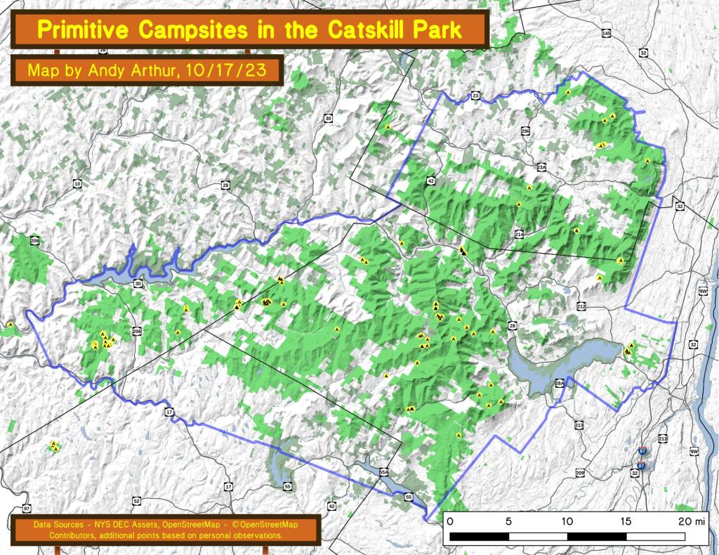 Primitive Campsites in the Catskill Park