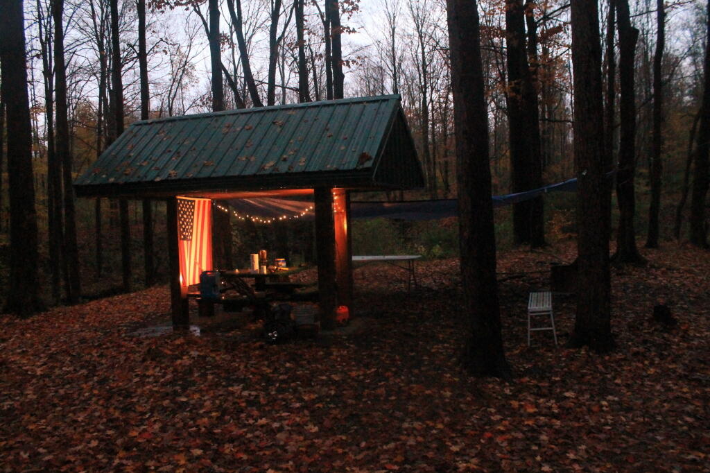 Camp Pavlion Lit Up
