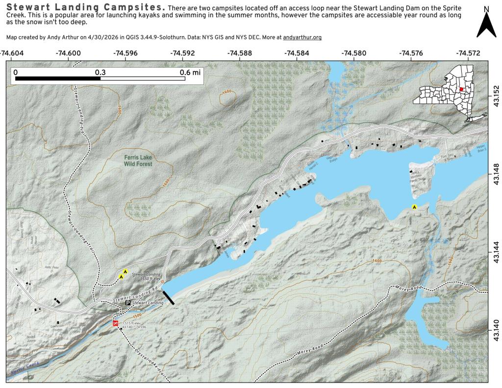 Stewart Landing Campsites - Kayak Launch