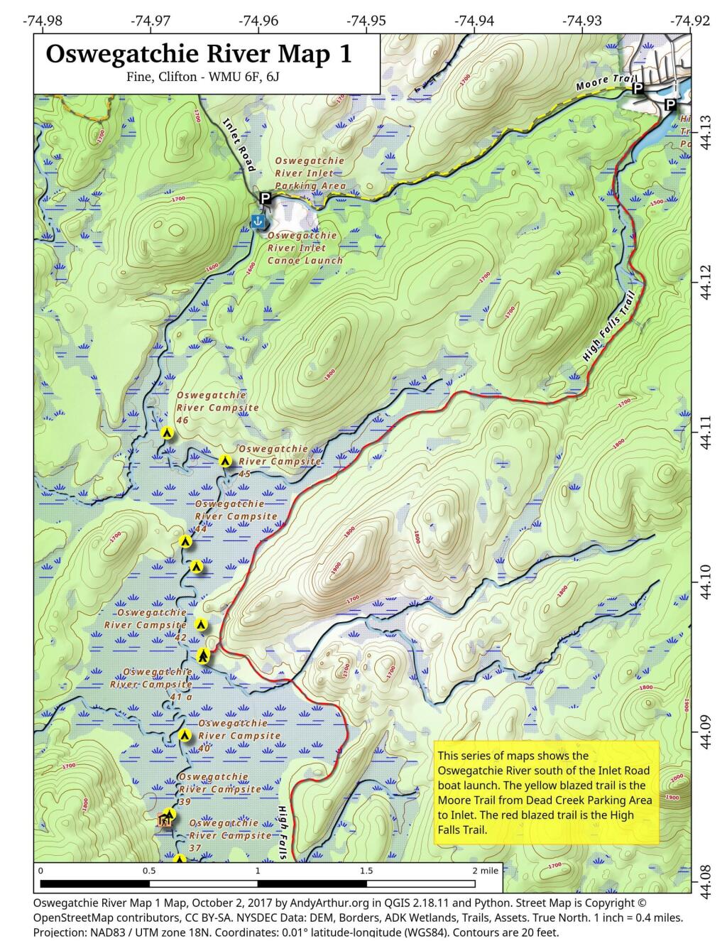  Oswegatchie River Map 1