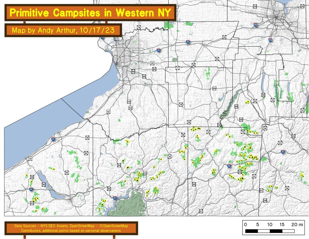  Chautauqua  - Cattaragus  - Allegany Primitive Campsites And Lean Tos