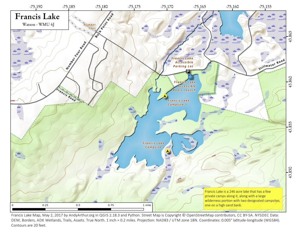 Francis Lake | Maps, Photos, Videos, Aerial Photography, Charts | Andy