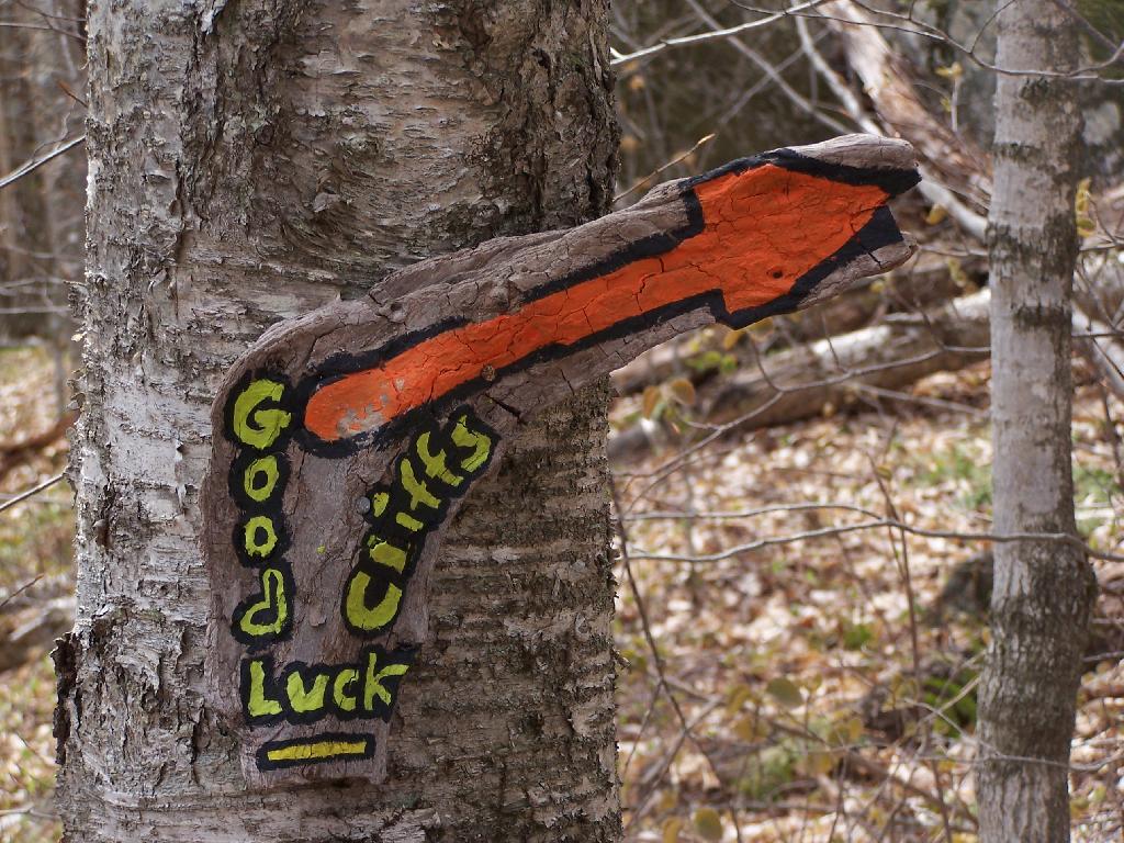 Photo: Good Luck Cliffs Sign