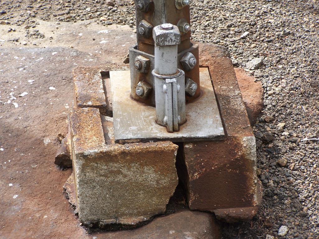 Photo: Deteriorating Tower Foundations