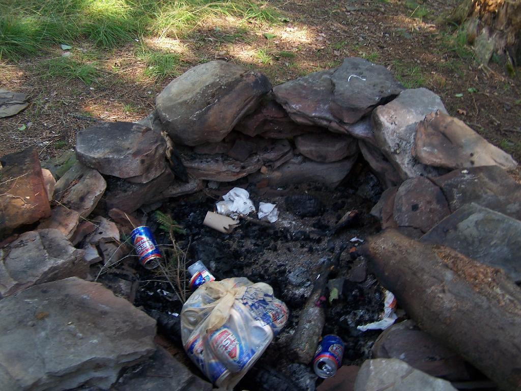 Photo: Trash in the Firepit