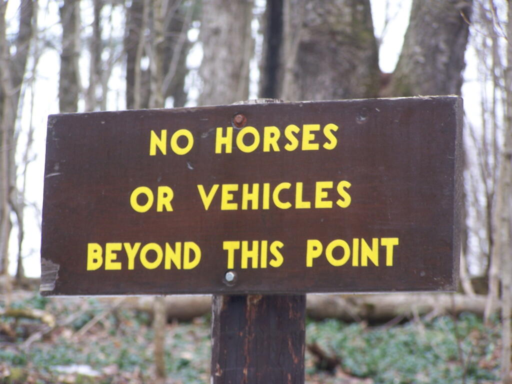 Photo: No Vehicles or Horses Beyond This Point