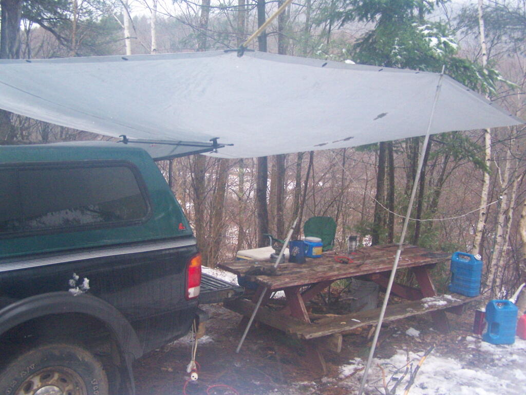 Photo: Trying To Make Breakfast in Rain.