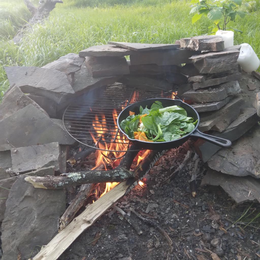 Photo: Cooking down dinner