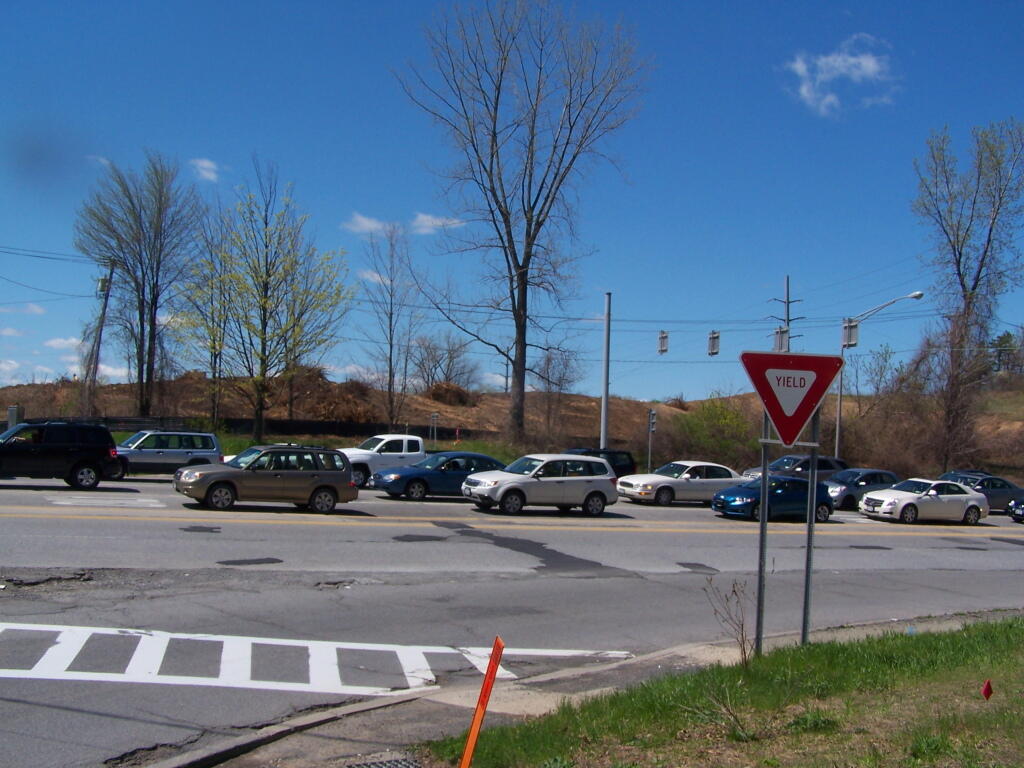 Photo: Traffic Waiting Near Recently Cleared Sand Dune Photo: Traffic Waiting Near Recently Cleared Sand Dune