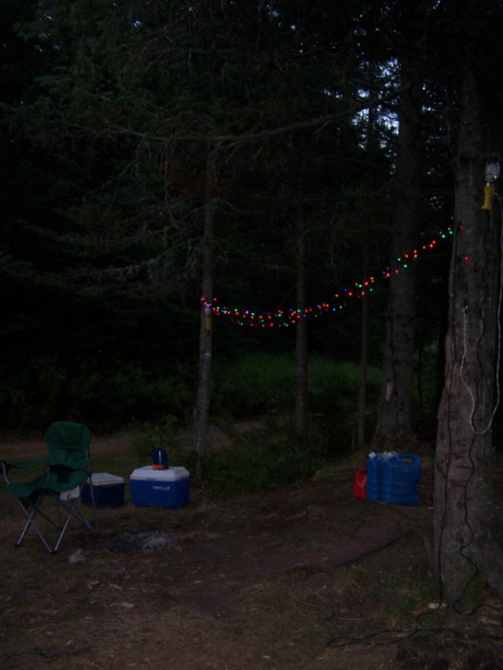 Photo: X-mas Lights at the Campsite