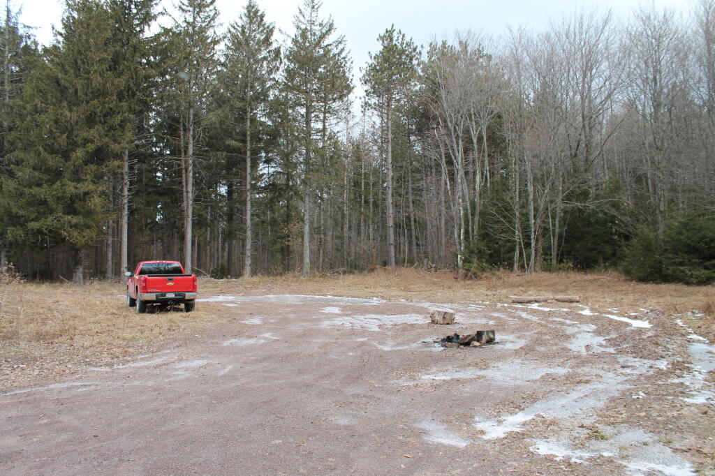 Photo: Parked at Log Loading Area / Campsite Four