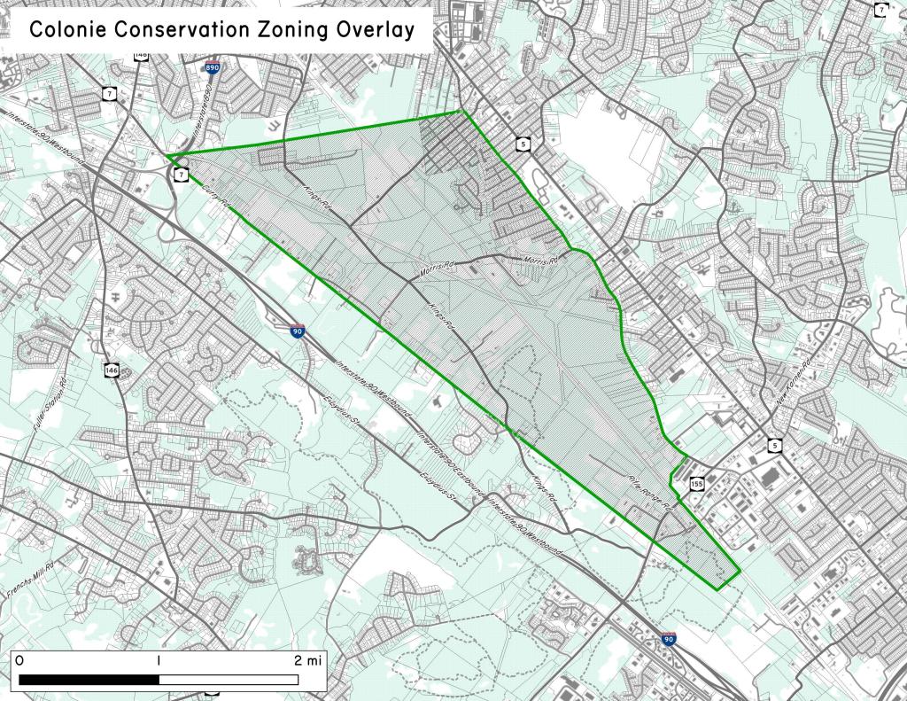 Thematic Map: Colonie Conservation Zoning Overlay