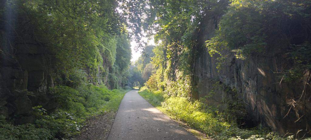 Photo: Inside the gorge on the Little Falls section of the Canalway