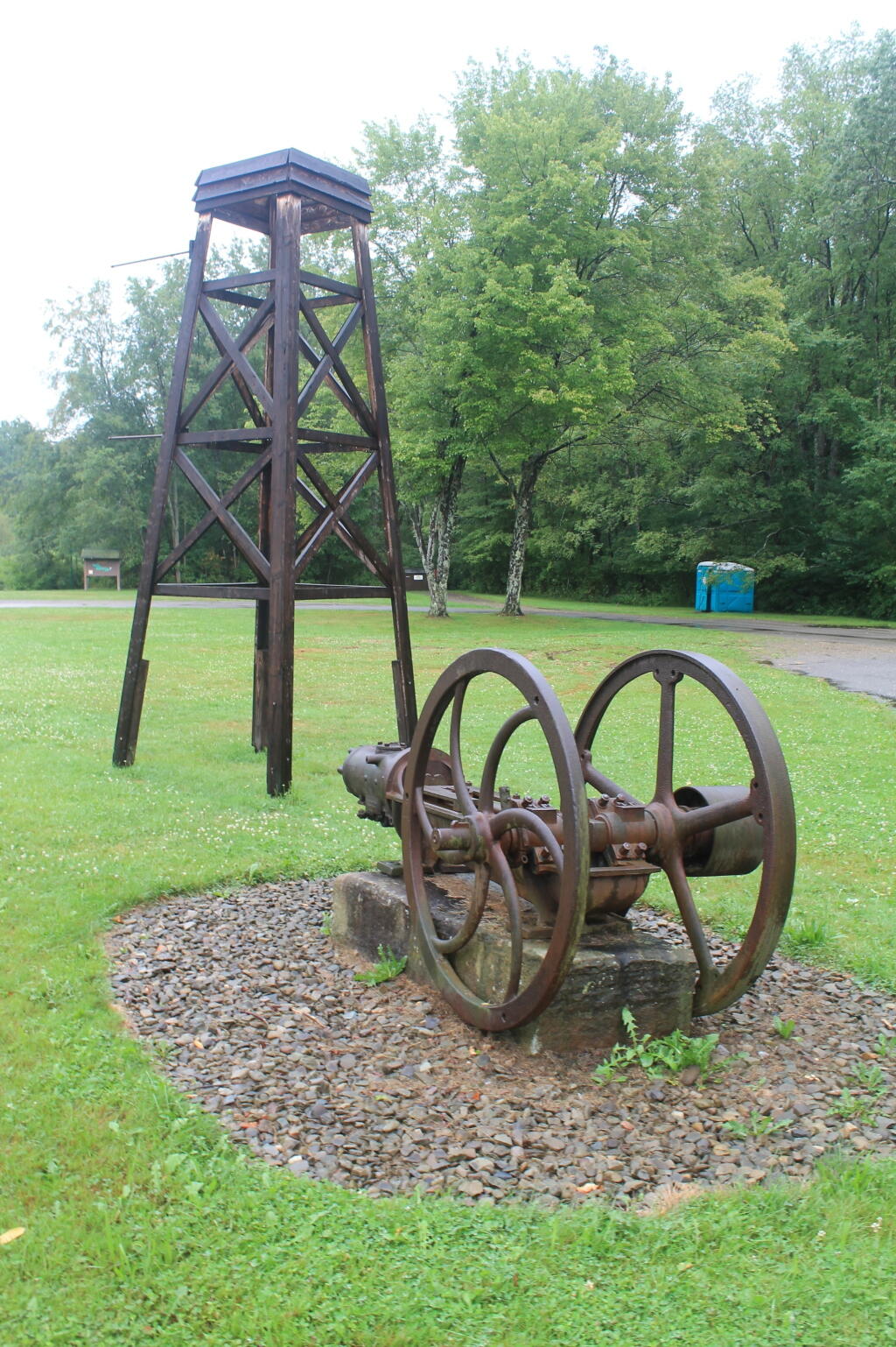 Photo: Mock Rig and Pump at Entrance to Drake Well Historic Site
