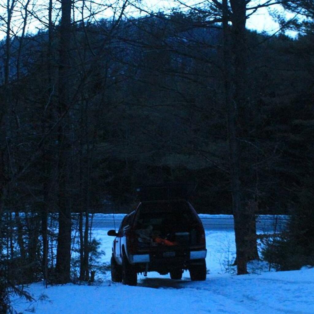 Photo: To avoid getting stuck left my truck on the driveway to camp