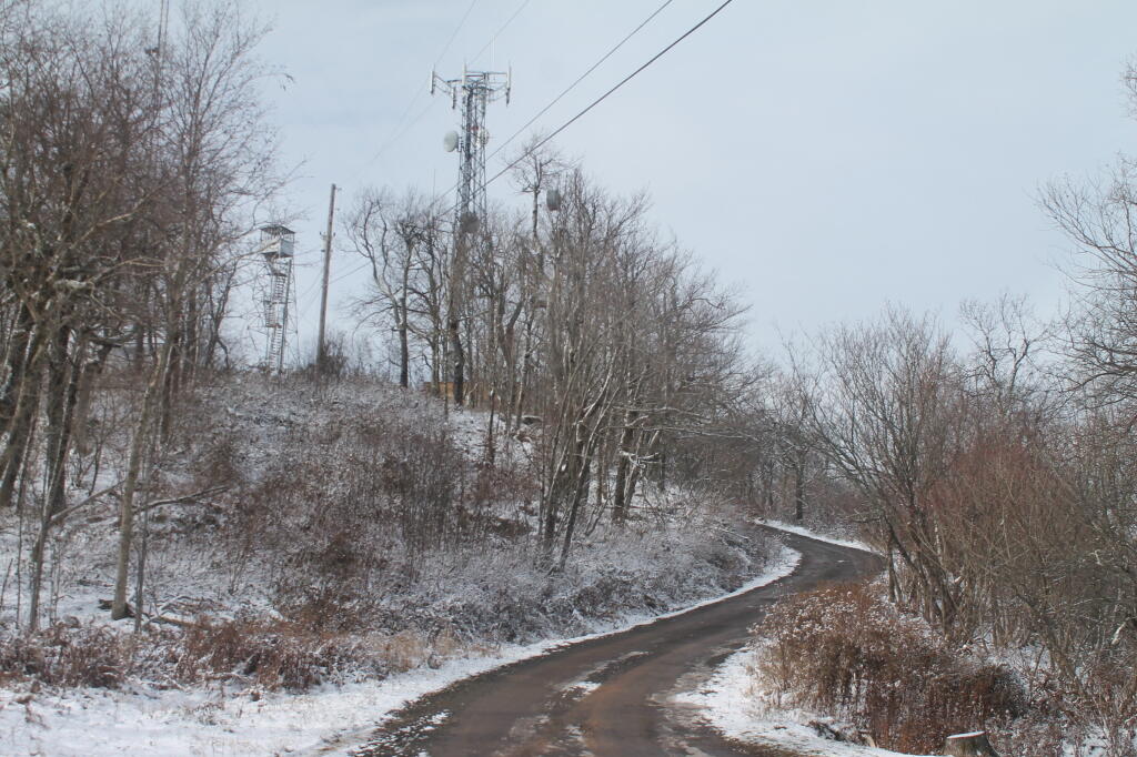 Photo: Tower Road with Fresh Snow Along It