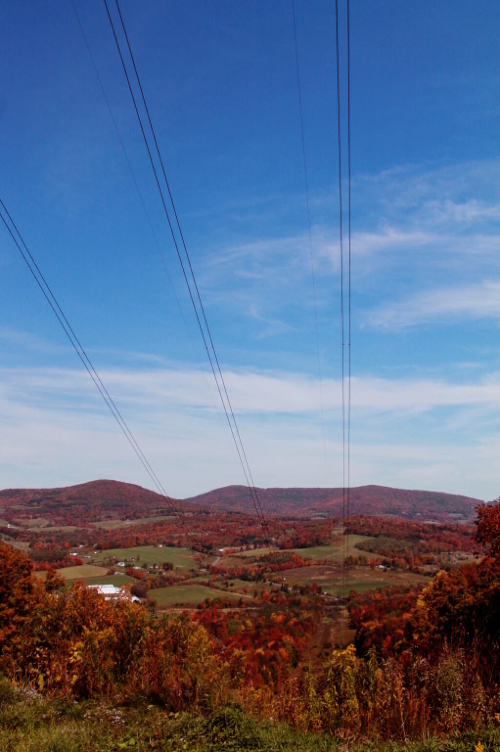 Photo: Power Lines Cut Over Narrow Notch Road Into Township Valley