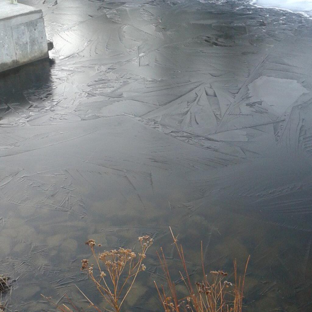 Photo: Balsam Pond was partially frozen last night but by morning was totally frozen over Photo: Balsam Pond was partially frozen last night but by morning was totally frozen over