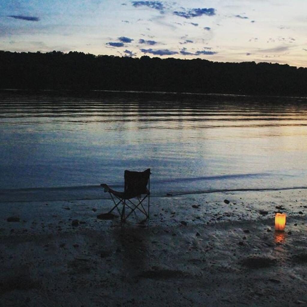 Photo: Watching the tide go out