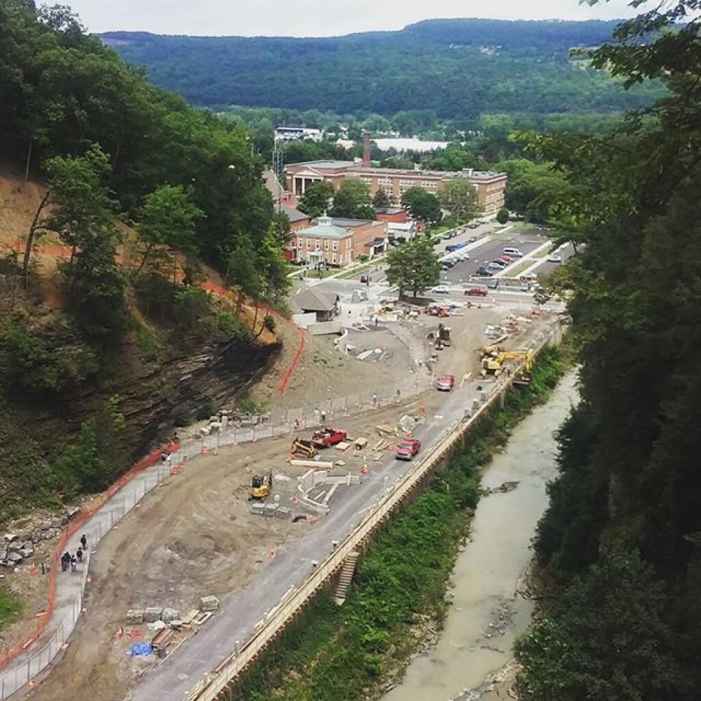 Photo: Rebuilding lower Watkins Glen Photo: Rebuilding lower Watkins Glen