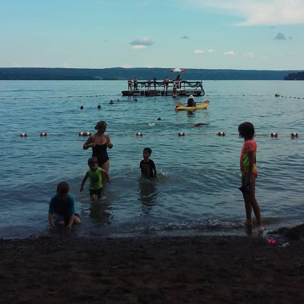 Photo: Got to do about a half hour swimming before the thunderstorm rolled in