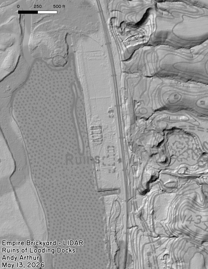 Terrain Map: Empire Brickyards - Ruins of Loading Docks Off Gays Head - LIDAR