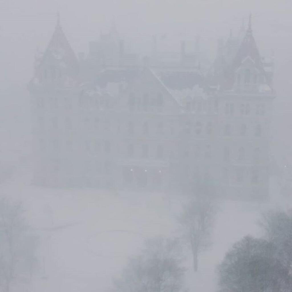 Photo: Earlier snow squall Photo: Earlier snow squall