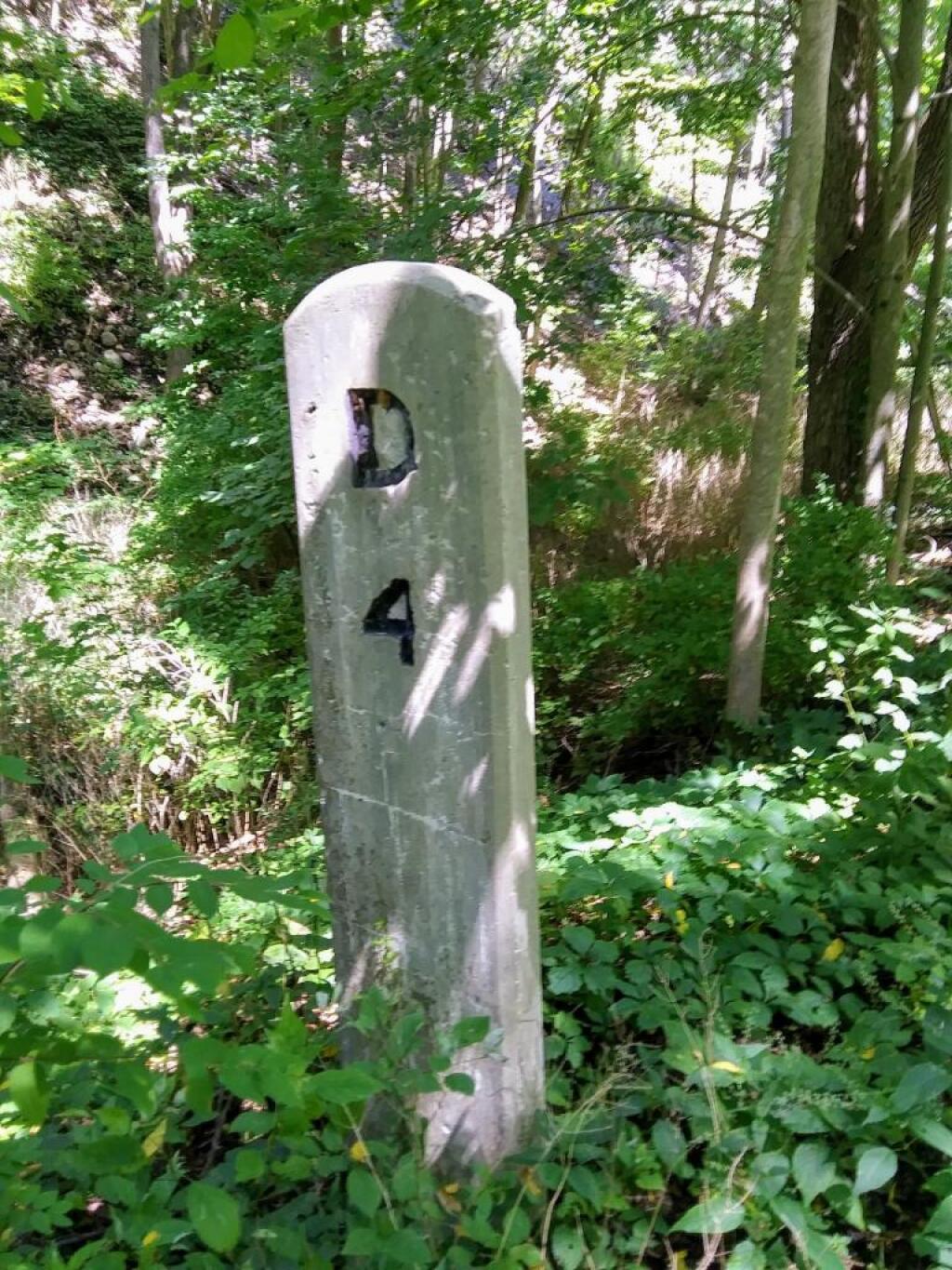 Photo: Railroad Mile Marker