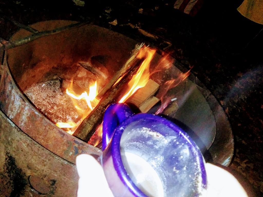 Photo: Coca by the campfire ☕